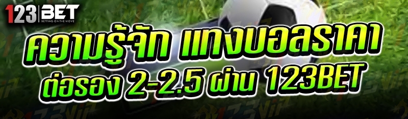 ทำความรู้จัก แทงบอลราคาต่อรอง 2-2.5 ผ่าน 123bet